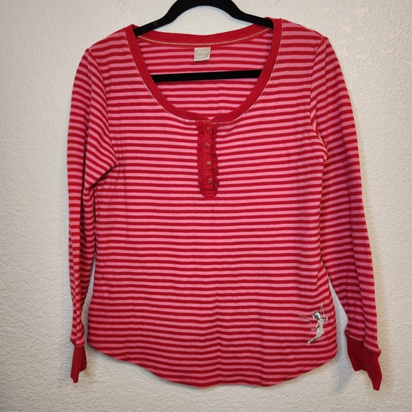 Disney Tinkerbell Tinkerbell Red and Pink pajama pants and shirt Women's size XL - Picture 5 of 16